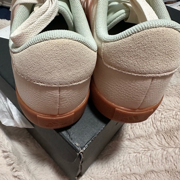Adidas Women's Cream and Peach Sneakers - Picture 3 of 5
